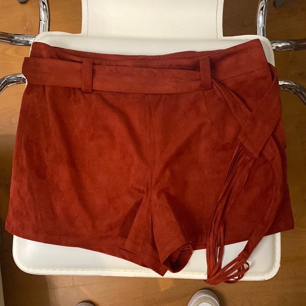 Forever 21 Suede Shorts in Burnt Orange